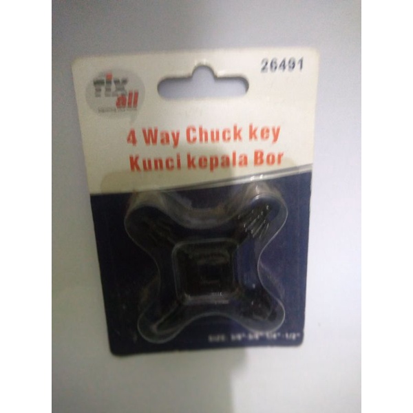 Kunci Mata Bor 4 sisi