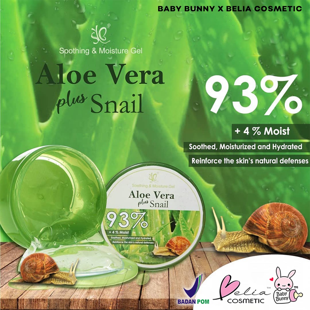 ❤ BELIA ❤ SYB Soothing &amp; Moisture Gel Aloe Vera 92% | Strawberry Plus Aloe Vera | Aloe Vera Plus Snail 93% | 100ml | BPOM