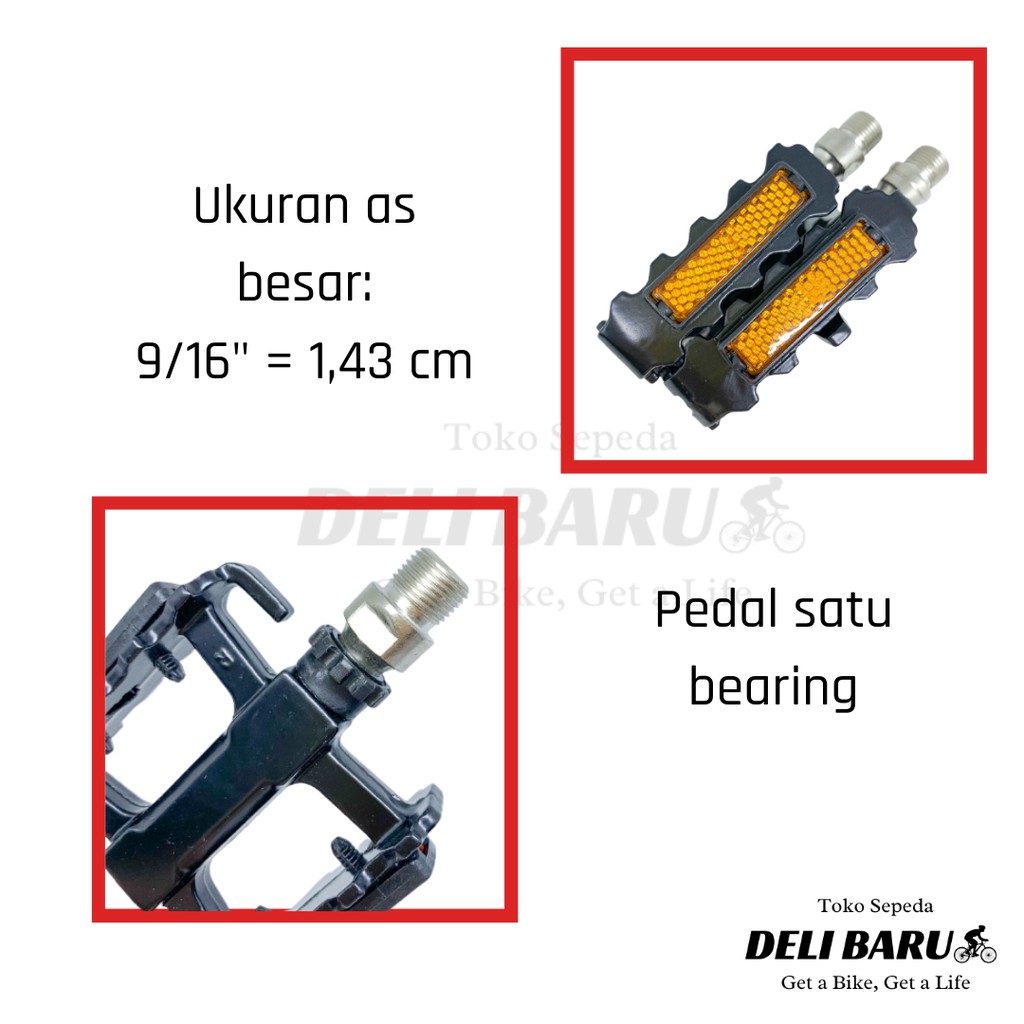 Pacific Pedal alloy BEARING as besar sepeda MTB mini lipat