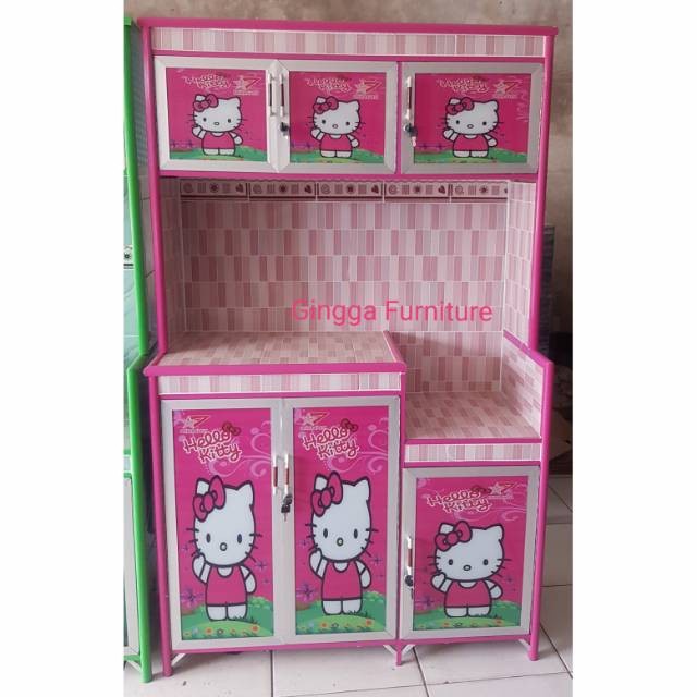 Lemari Piring 3 Pintu Rak Piring Karakter Rak Piring 3 Pintu Karakter - Dapur / Kitchen