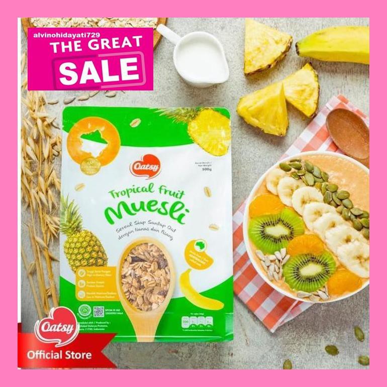 

Al04Nind Oatsy Muesli Tropical Fruit 500G (Free Container) Indvvl03