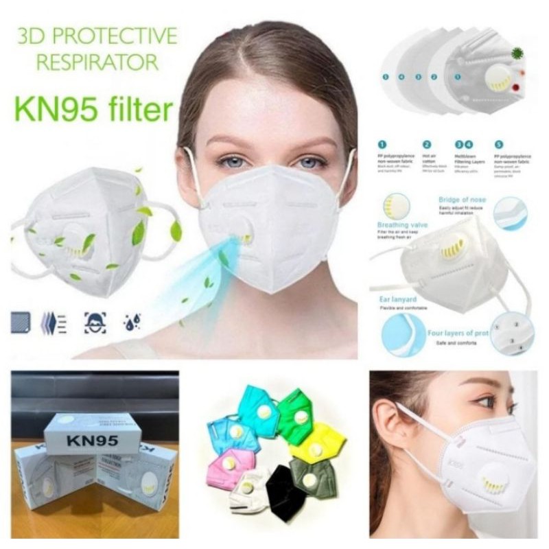 masker kn95 katup repirator