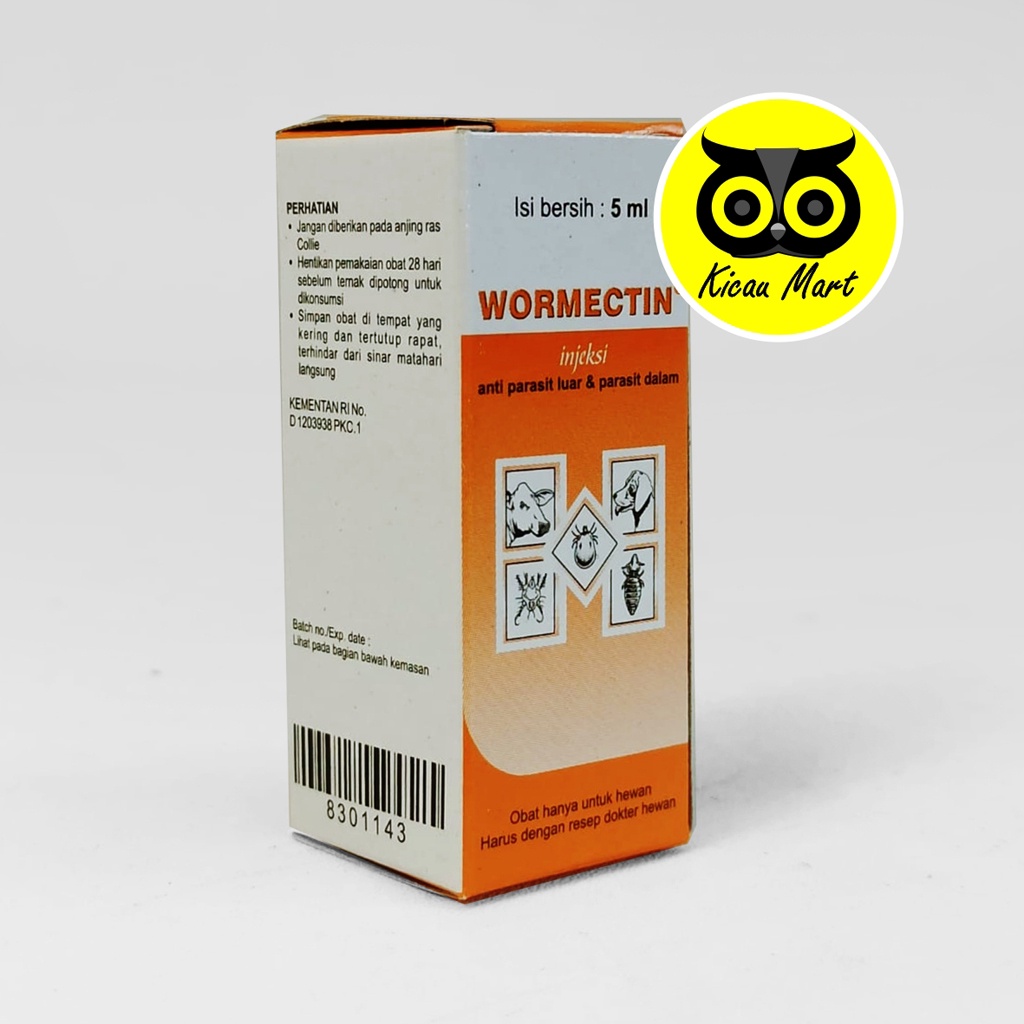 WORMECTION 5 ML MEDION INJ OBAT PARASIT KUTU TUNGAU CACINGAN SCABIES GUDIK GATAL IRITASI KULIT OBAT SCABIES KUCING ANJING KELINCI KAMBING BABI OBAT TERNAK ANTI SAKIT KULIT