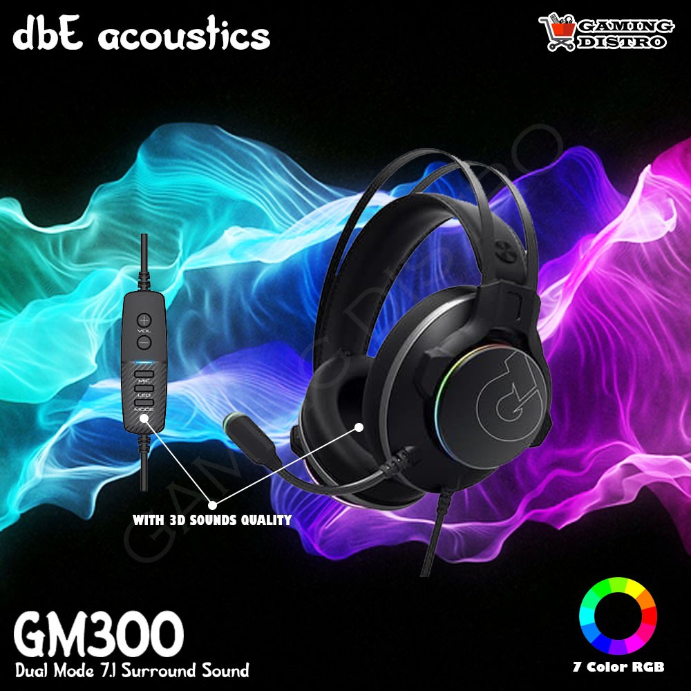 Headset Gaming dbE GM300 - dbE acoustics GM300 Dual Mode 7.1 Sound