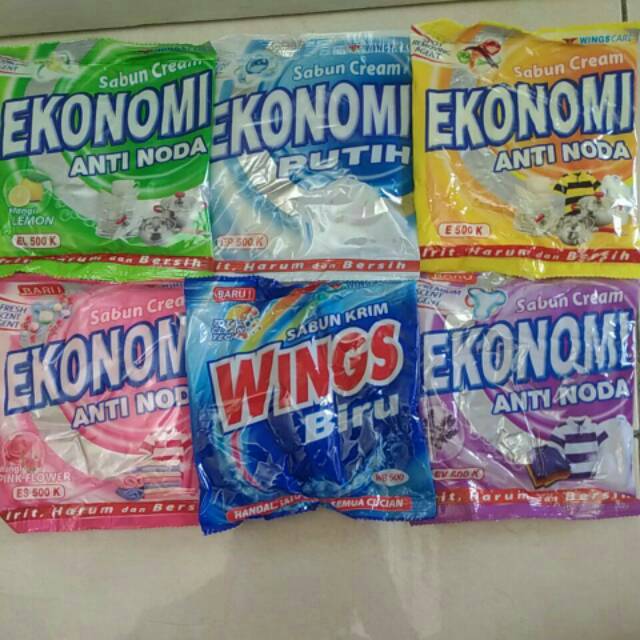 Sabun Cream Ekonomi Wings Biru Sabun Colek 500K 145gr Siwak