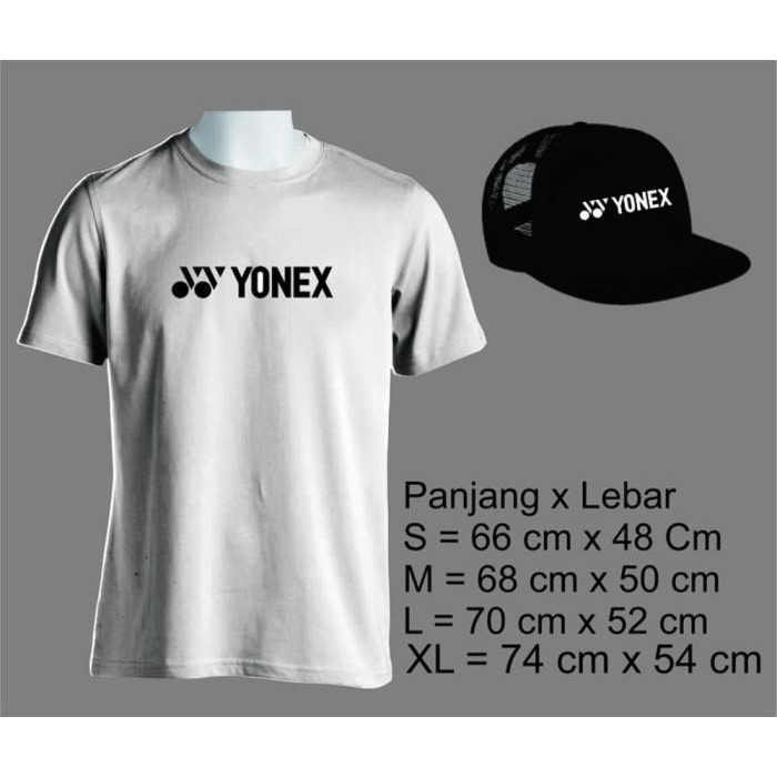 BEST SELLER KAOS + TOPI BAJU DISTRO YONEX POLOS CUSTOM BADMINTON BULU TANGKIS 