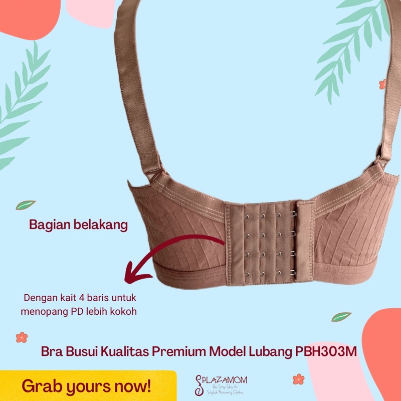 Bra menyusui Bh busui kualitas premium busa tanpa kawat nursing maternity hamil pregnant pregnancy seamless bukaan samping model lubang dalam cup bahan nyaman kualitas premium daya serap keringat tinggi PBH303M