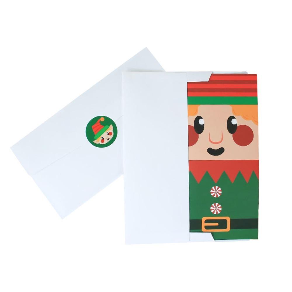 Top 12PCS Kartu Ucapan Diy Dilipat Berkah Dekorasi Pesta Natal Postcard Christmas Cards