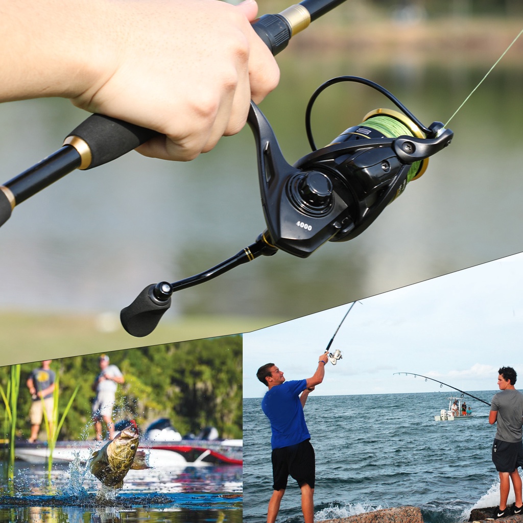 Spinning Fishing Reel 14+1 BB dengan gear ratio tinggi 5.0:1Dan EVA Handle untuk alat pancing air tawar.