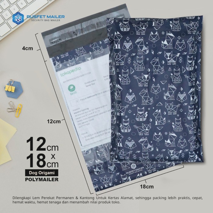 

Produk Unggulan Amplop Plastik Polymailer Dog Origami - 2 Variasi (Ada Kantong Alamat) Promo