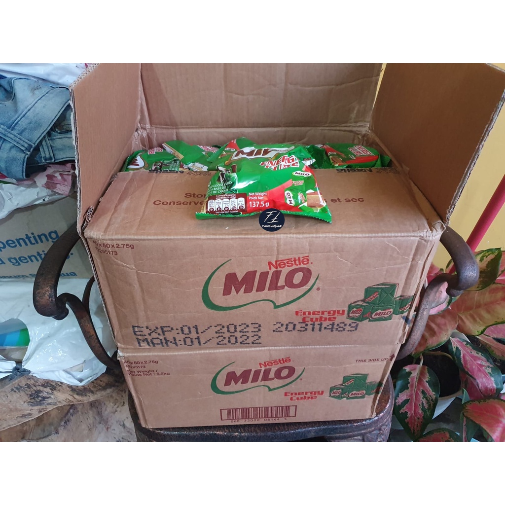 

[GROSIR] Milo Cube Nestle Milo Energy Cube Produksi Nigeria Import Malaysia Original Asli 100% Isi 40 Pack x 50 PCS ORI BARU GARANSI REFUND