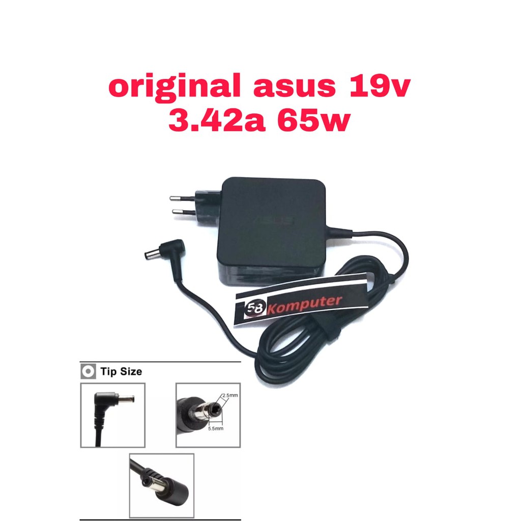 Adapter 65W charger laptop Asus A550 X550 F550 F450 F555L A555L X555L A455L R455L F455L R557L R556L19V 3.42A 65W 5.5*2.5mm