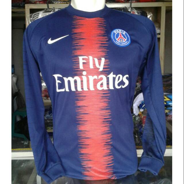 Jersey kaos baju bola PSG lengan panjang terbaru 2018