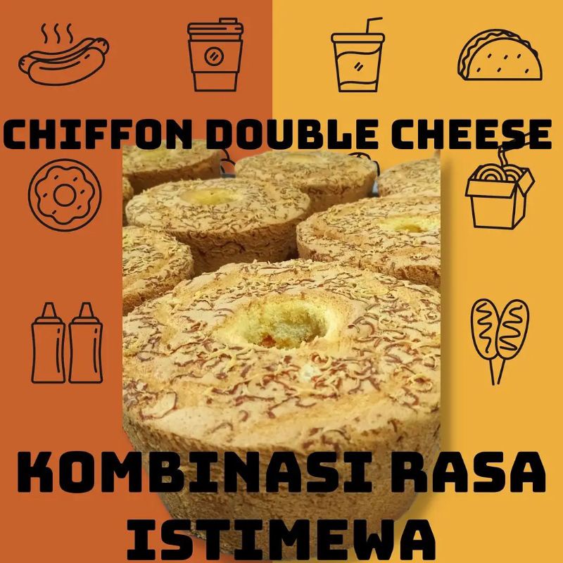 

KUE CHIFFON DOUBLE CHEESE