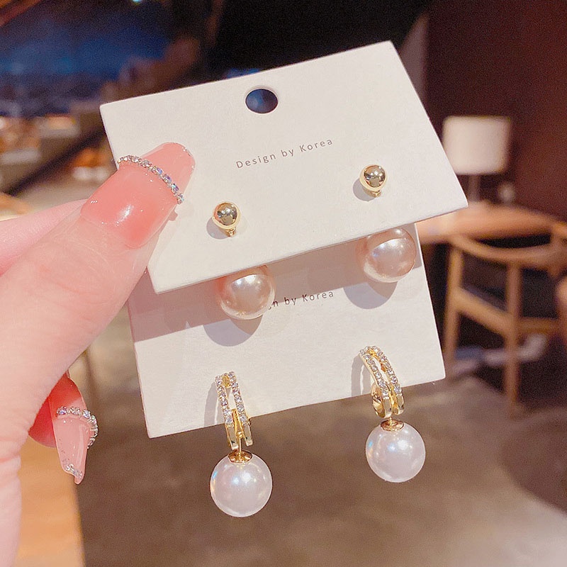 Anting S925 Silver Needle Aksen Mutiara Untuk Wanita