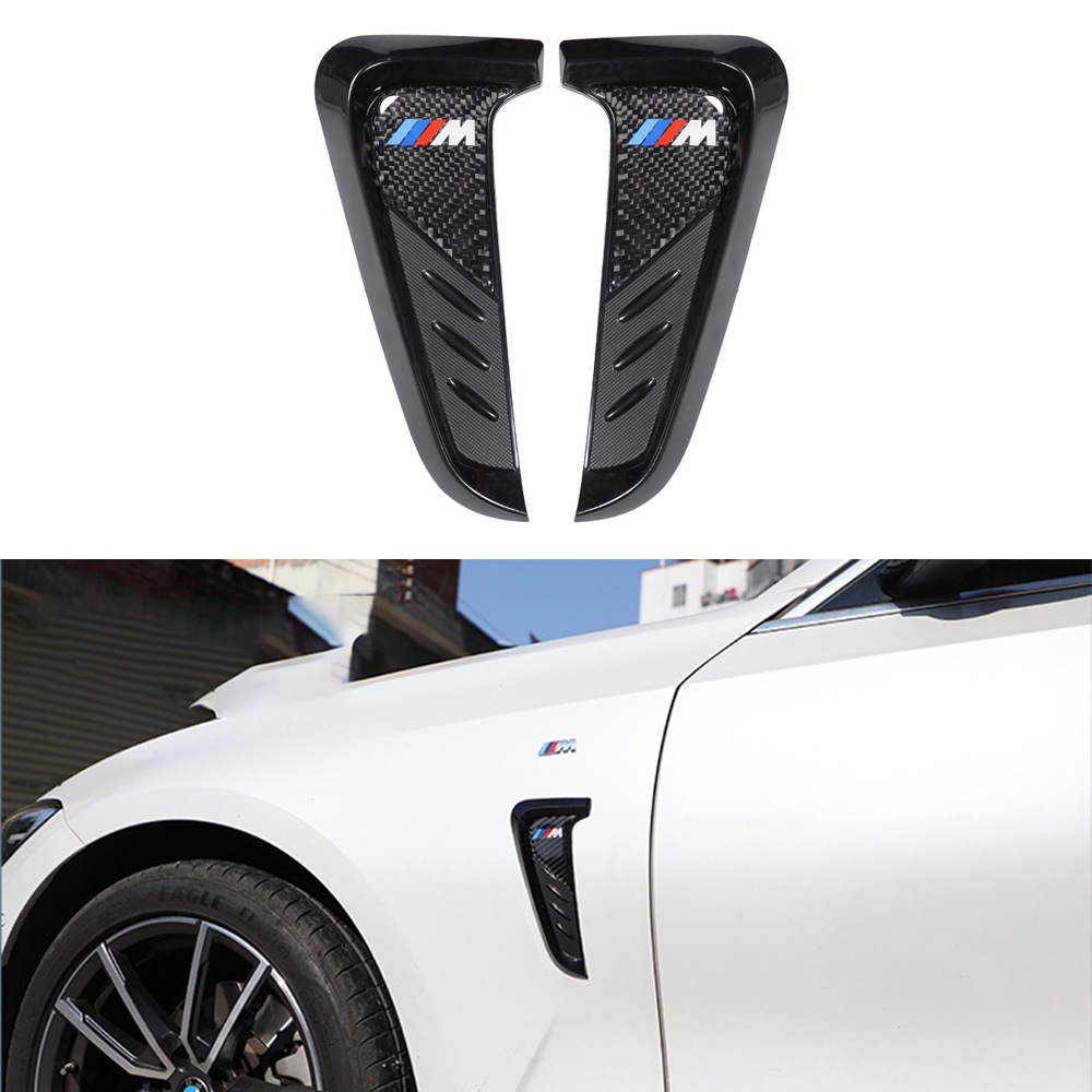 2pcs Stiker Fender Ventilasi Mobil Bahan Serat Karbon Untuk Toyota Honda BMW Benz Mitsubishi Sport