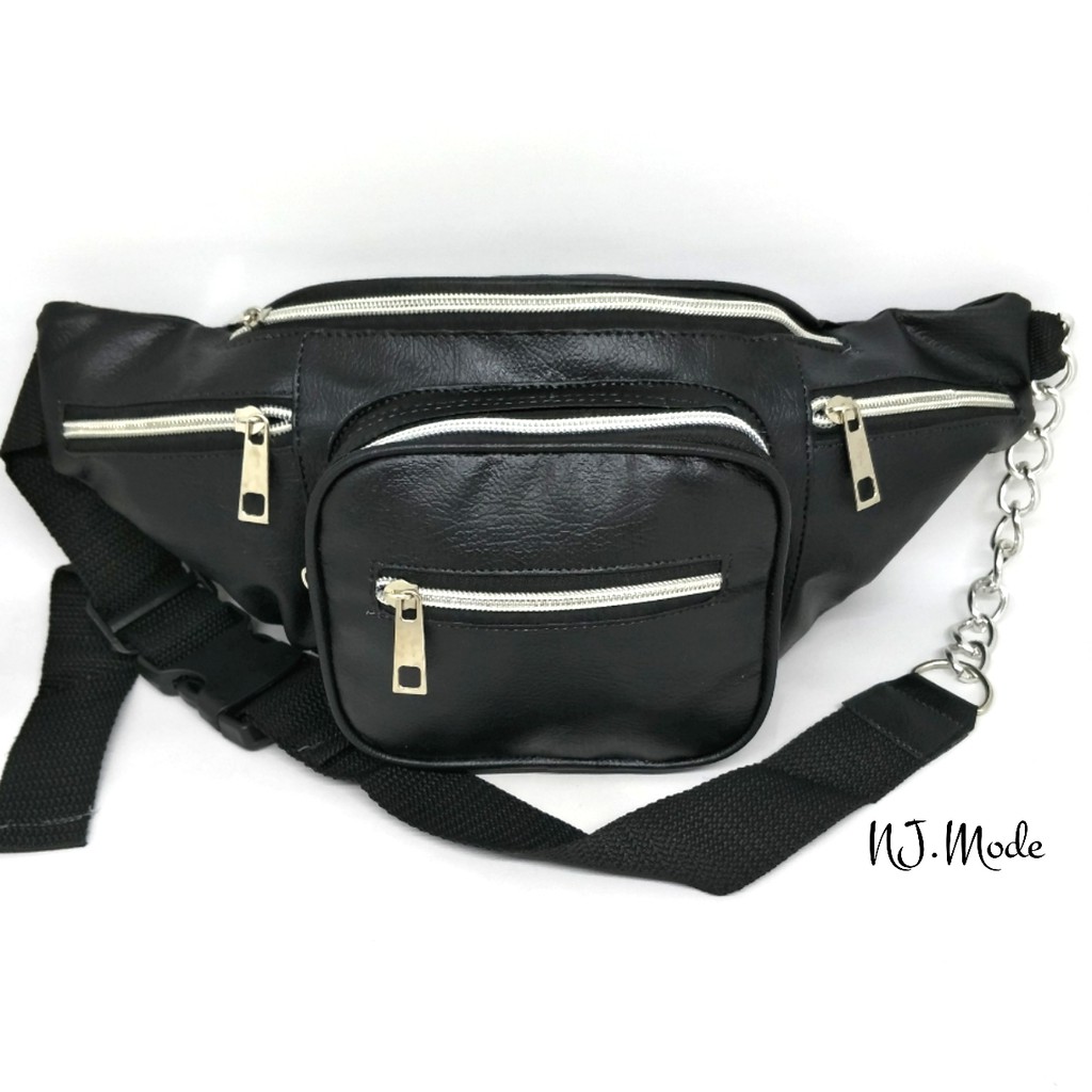 Waist Bag Weist Bag Tali Rante Hitam Tas Wanita