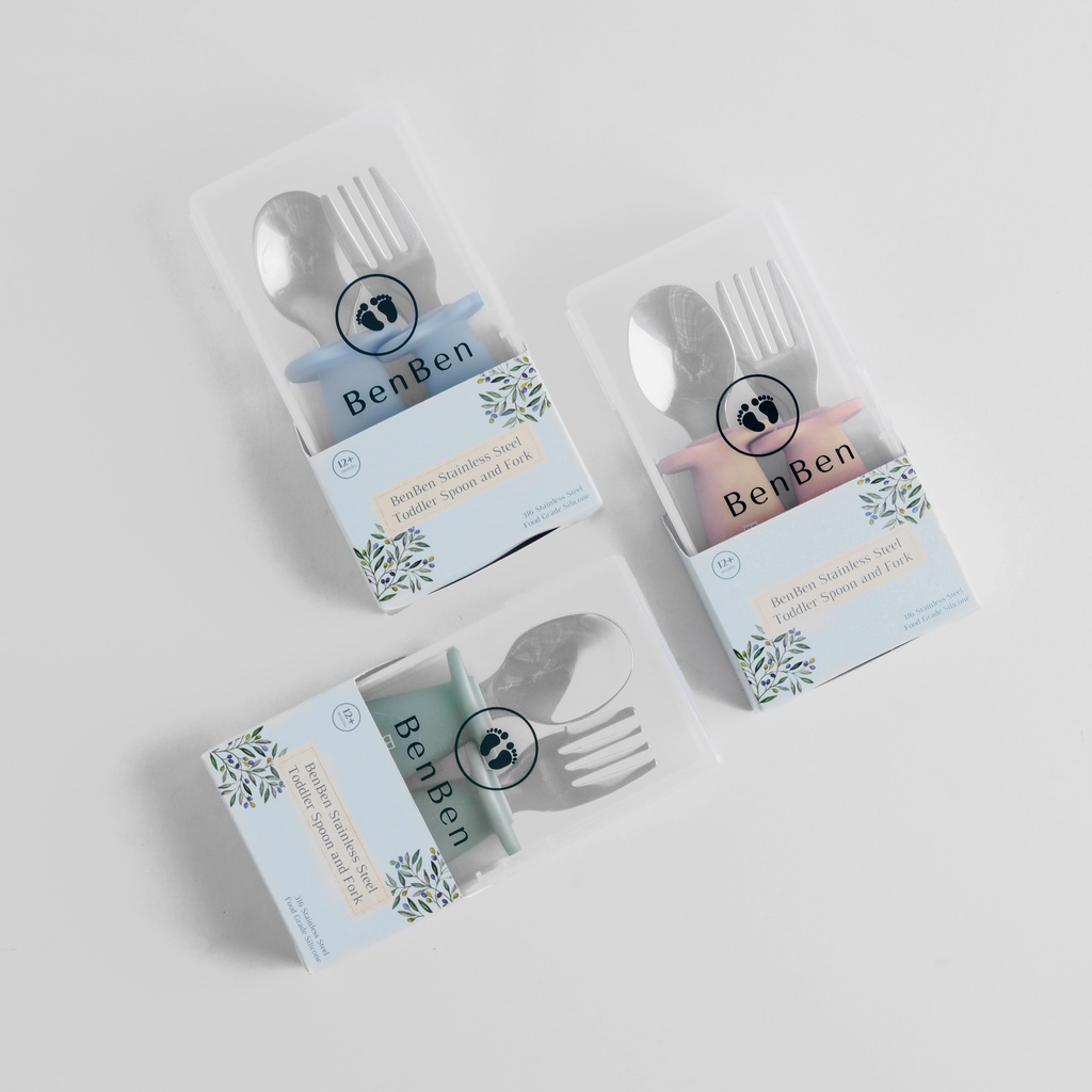 BENBEN STAINLESS TODDLER SPOON &amp; FORK