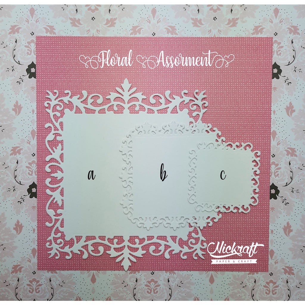 

FLORAL ASSORTMENT - BAHAN SCRAPBOOK LABEL KOTAK FANCY SQUARE