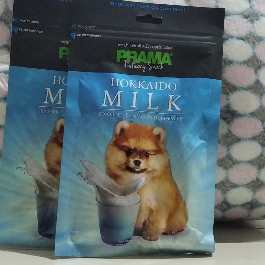 Prama Snack anjing 70g / Delicacy Snack 70g Rasa Hokkaido MILK