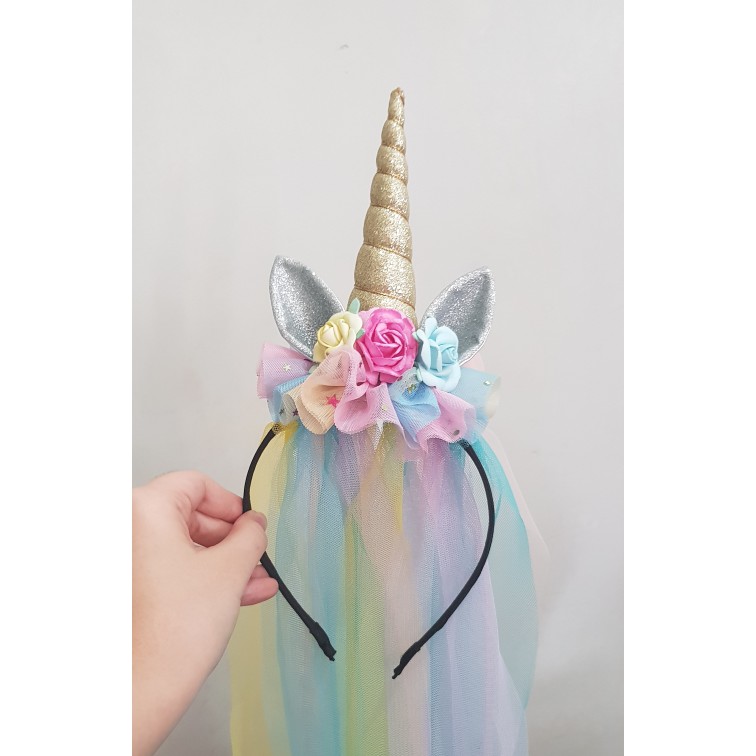 Gambar Bando Unicorn  Rainbow Juwitala