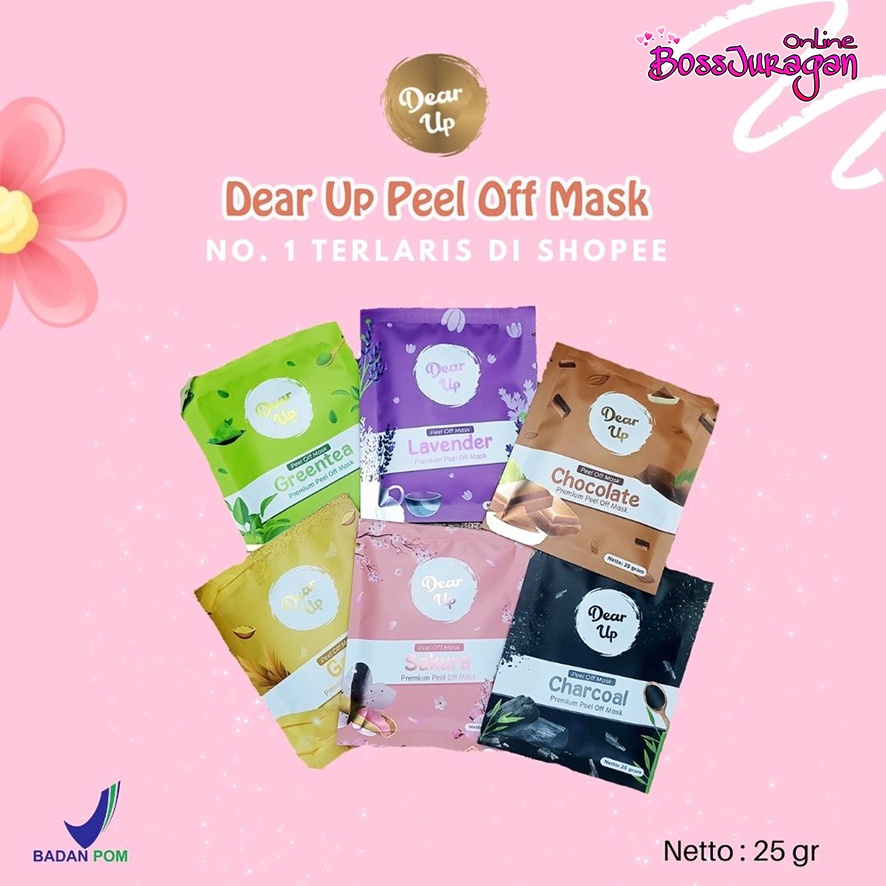 (BOSS) (10gr) DEAR UP Peel Off Mask | Masker Wajah | Peel Off Mask (✔ BPOM)