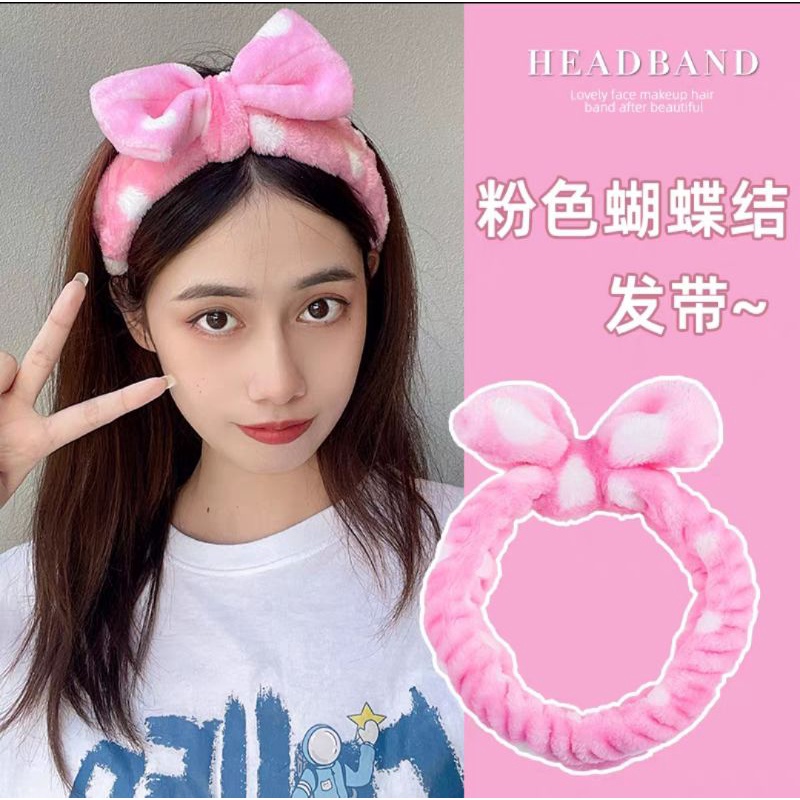 Bandana Anak Model Korea / Bando Handuk / Super Cute Wash Headband Korean Style Bahan Tebal