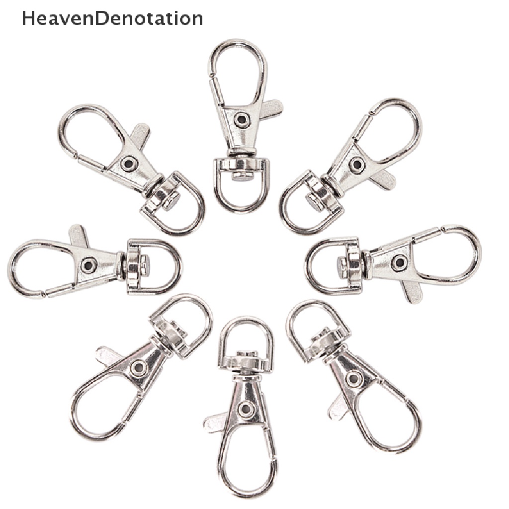 [HeavenDenotation] 10PC Silver Swivel Trigger Clips Snap Lanyard Hook Bag Key Ring Hooks Gift