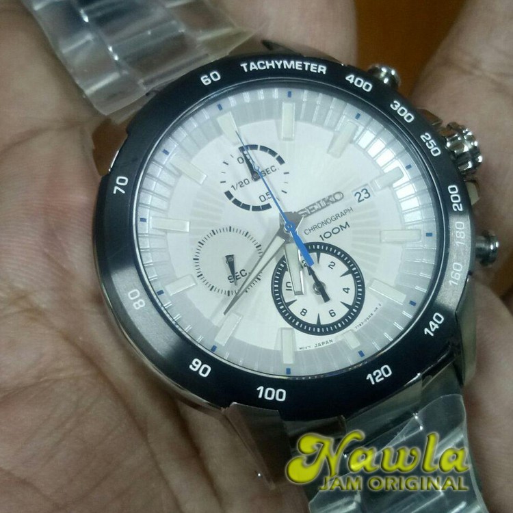 Seiko Criteria SNDC73P1 Chrono Sapphire White - Jam Tangan Pria SNDC73