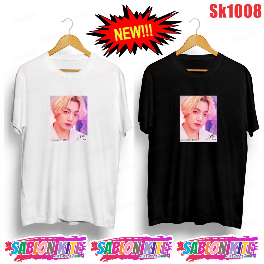 MURAH!!! KAOS KPOP JUNGKOOK V SK1008 FG RM JK V JM JIN SG JH 8 warna UNISEX