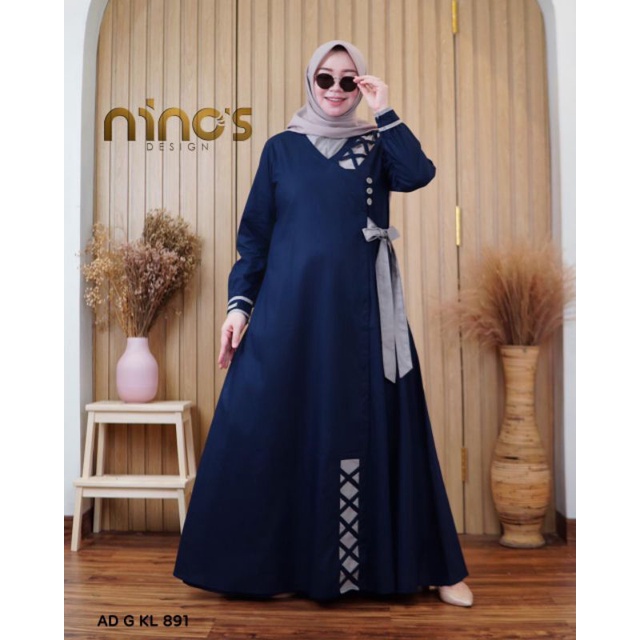 Ready Gamis AD-G-KL-0891 ori by ninos design