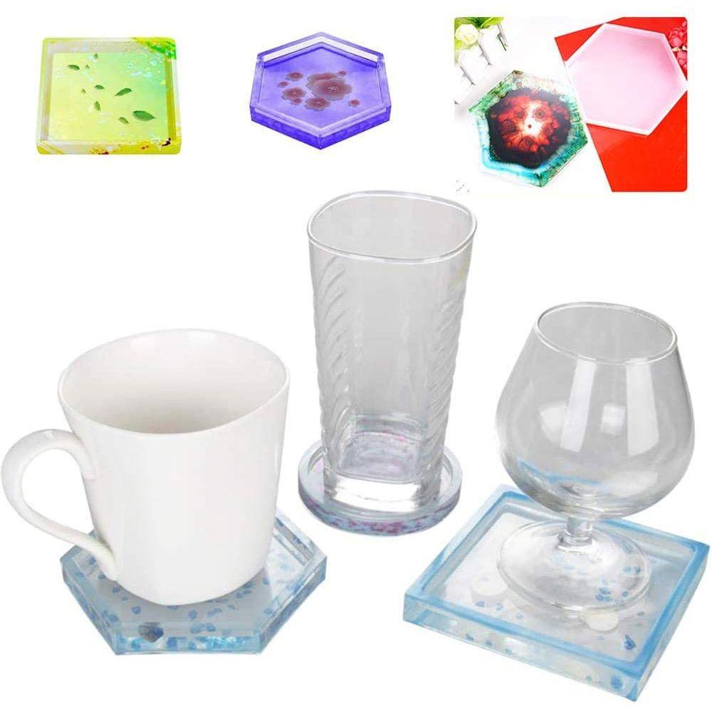 Solighter Cetakan Silikon Polygon Epoxy Craft Handmade Coaster