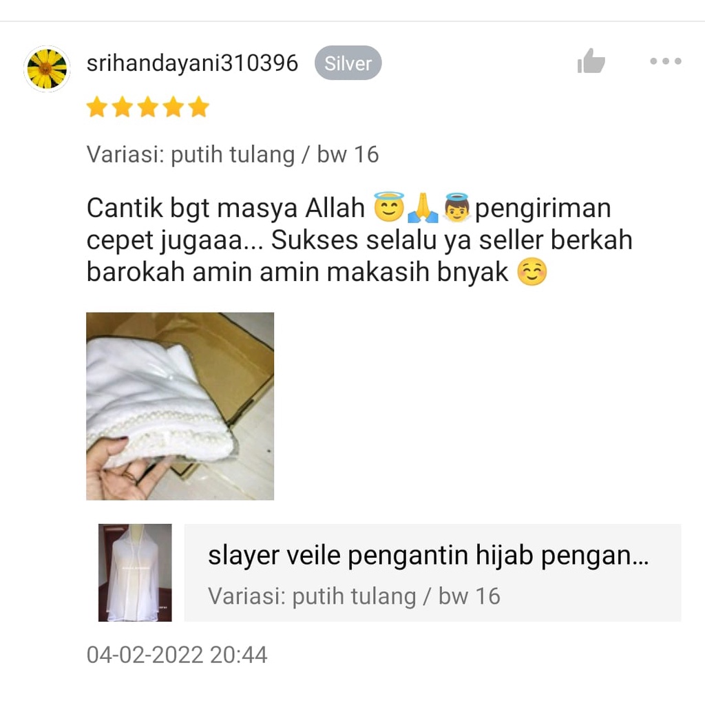 Slayer veil pengantin/kerudung pengantin/hijab pengantin elegan/Veil pengantin/jilbab pengantin