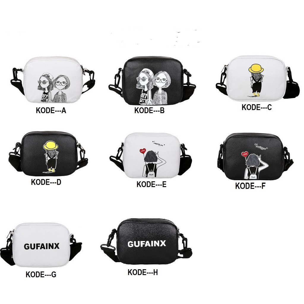 [LOKAL] Fashion Fair - MORYMONY QUINN - Tas Selempang Wanita TAS SELEMPANG MOTIF CARTOON TAS