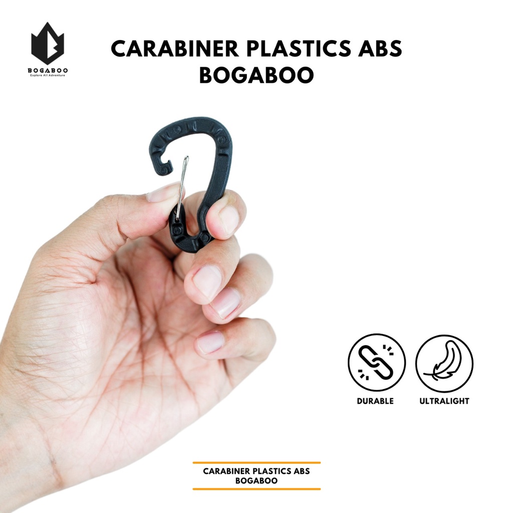 carabiner Plastik - ACC - carrabiner platics ABS - carabiner gantungan snap clip lock - gantungan kunci