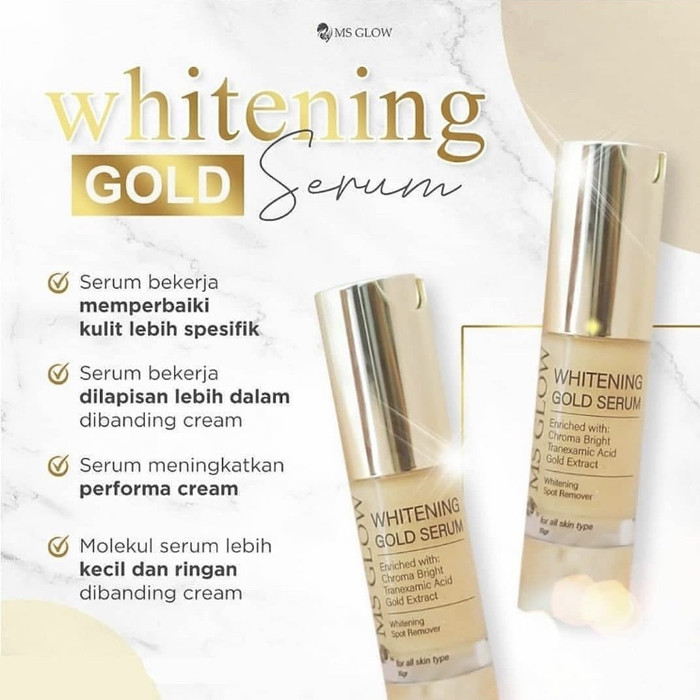 MS Glow Serum Gold | Whitening Gold Serum MSglow Ori Original