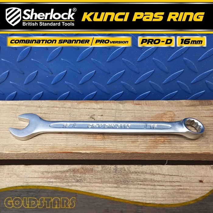 Kunci Pas Ring uk. 16 mm Original Sherlock (Pro-D Series) (1 Pcs)