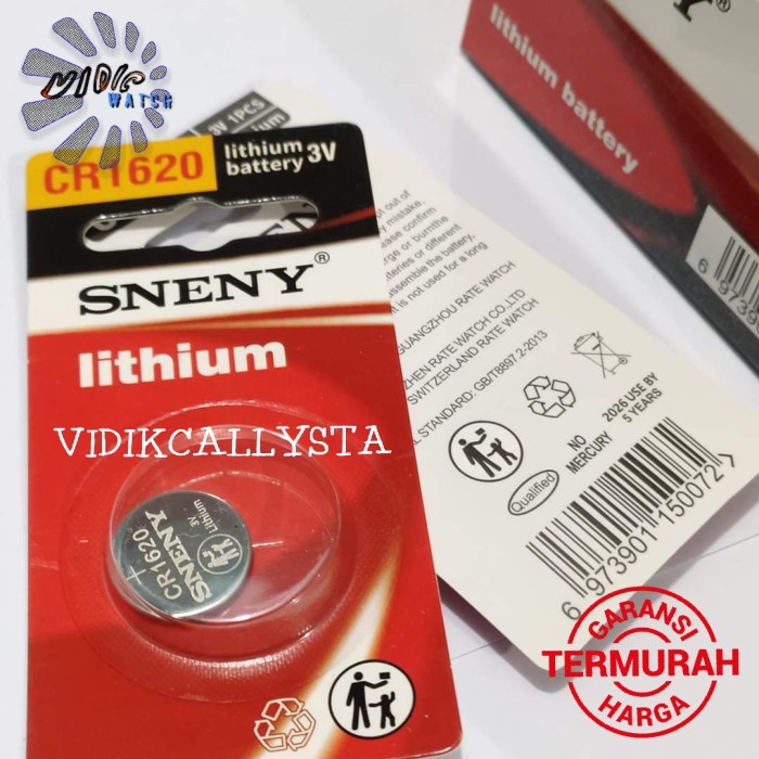 BATERAI LITHIUM 3V CR 1620 CR-1620 BATREI BATRE KANCING CR1620 ASLI ORIGINAL