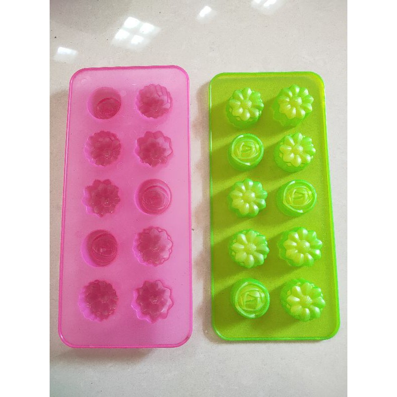 Cetakan Coklat Puding Plastik Bunga Mawar Teratai mini