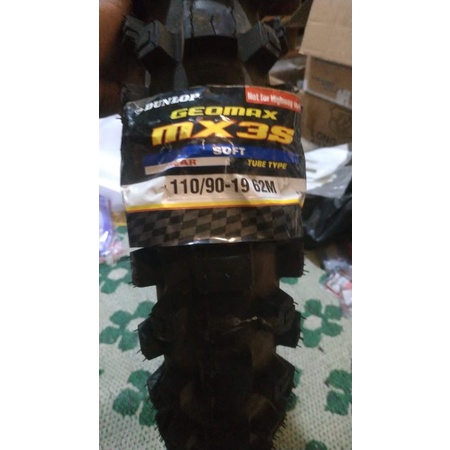 ban sepeda motor cross Dunlop MX 3s geomax uk 110/90 19 62m
