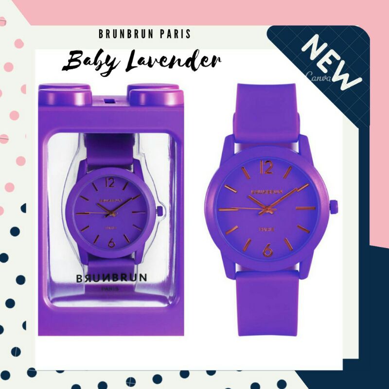 JAM TANGAN MADISON BABY LAVENDER BY BRUNBRUN PARIS