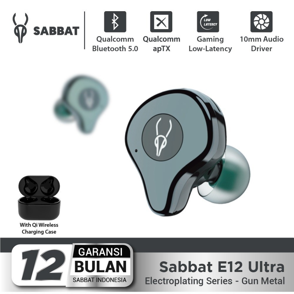 AKN88 - SABBAT E12 ULTRA ELECTROPLATING SERIES - Bluetooth 5.0 TWS Earphone
