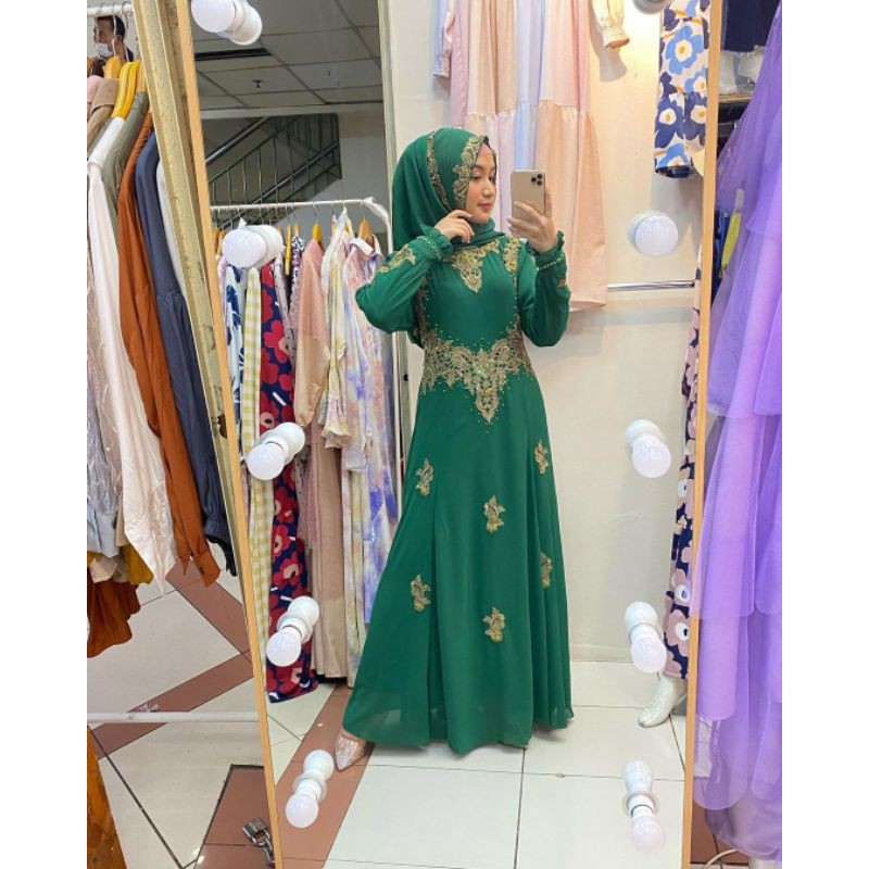 Gamis Pesta mate Ceruty Babydoll