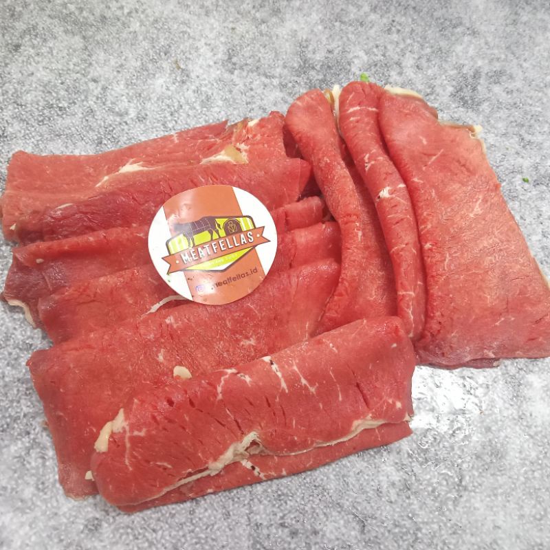 

Yakiniku Slice Halal sedikit lemak Premium Beef AUS 500 Gram Pack Per 250gr