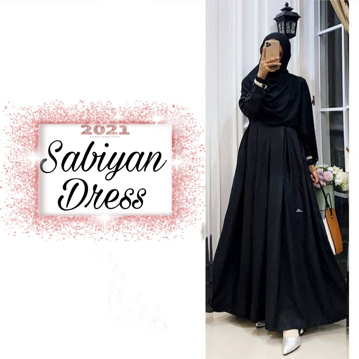 Terlaris !! Baju gamis wanita muslim terbaru 2022 SABIYAN MAXY DRESS ukuran L|XL-3