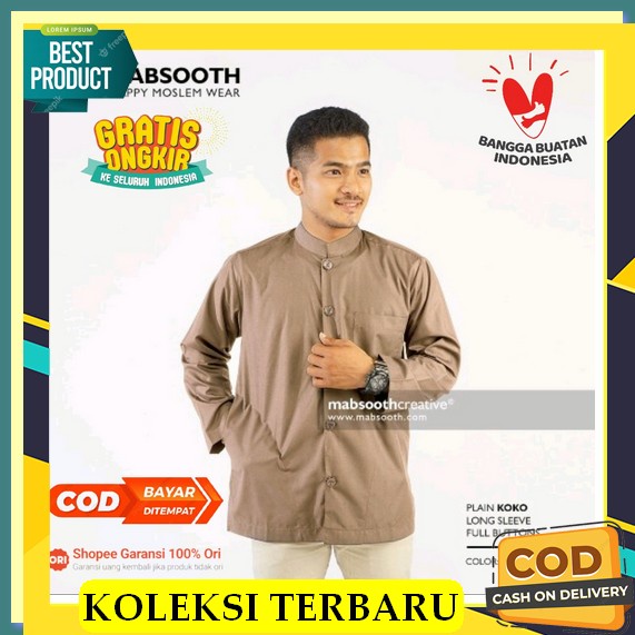 [Kode Barang Tfk99] Jrj- Baju Koko Katun Lengan Panjang Dewasa Size Standar & Big Size Eceran Grosir