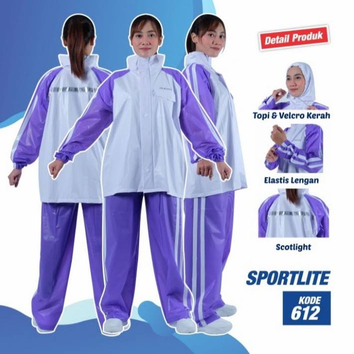 Jas Hujan Setelan Sportlite Plevia Type 612 Unisex Premium Berkualitas