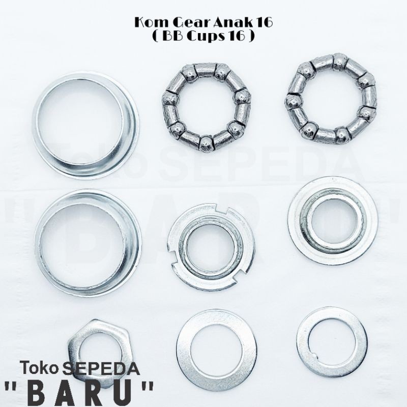 TB - Kom Gear Tengah Langsung Untuk Sepeda Anak Ukuran 12, 16