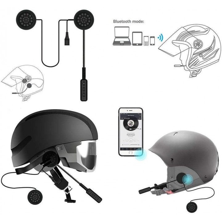 Bluetooth Wireless Earphone Headset for Motorcycle Helmet  - MH01