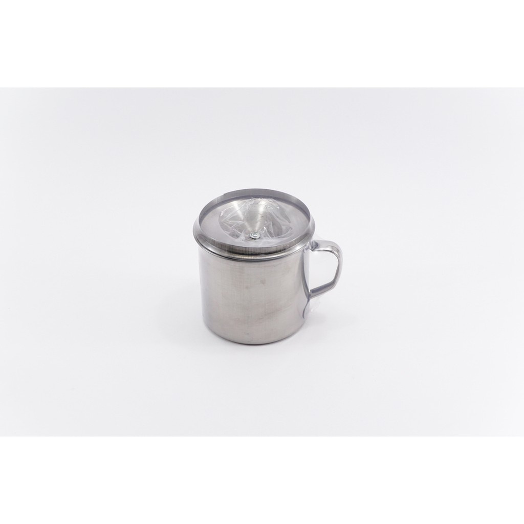 [RA] GELAS MUG 9CM TUTUP STAINLESS STEEL ANTI KARAT TEH KOPI MURAH CANGKIR BESI 9CM